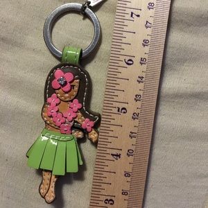 Authentic Coach Hula Keychain